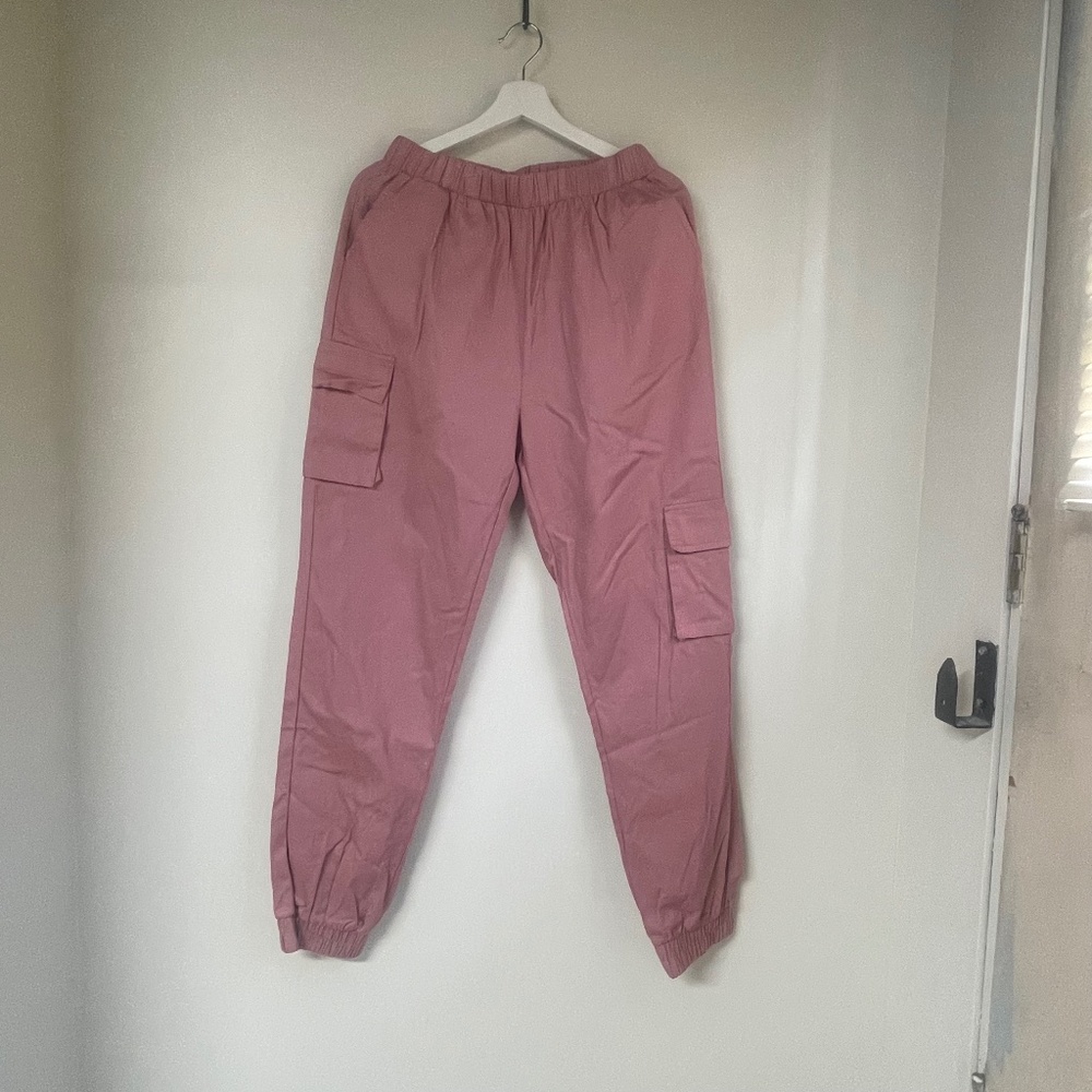 Missguided rose cargo joggers